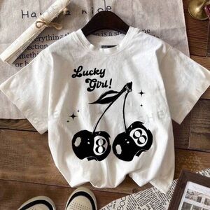 ✨BNWT - Lucky Girl Cherries Oversized T-Shirt - 4XL✨